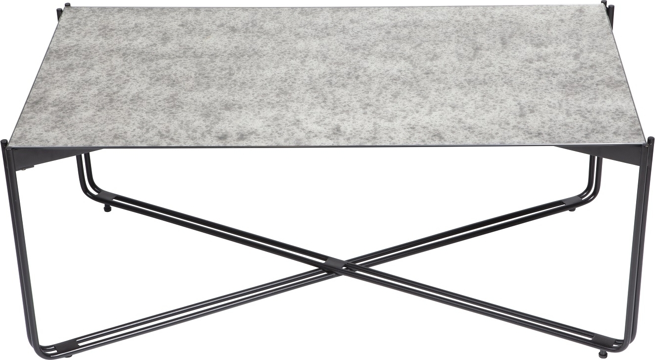 Soffbord 110x60 cm - Antikf�rgad spegelglas