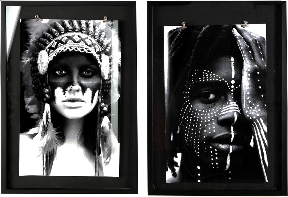 Tavlor 2 st 50x70 cm motiv Indianer