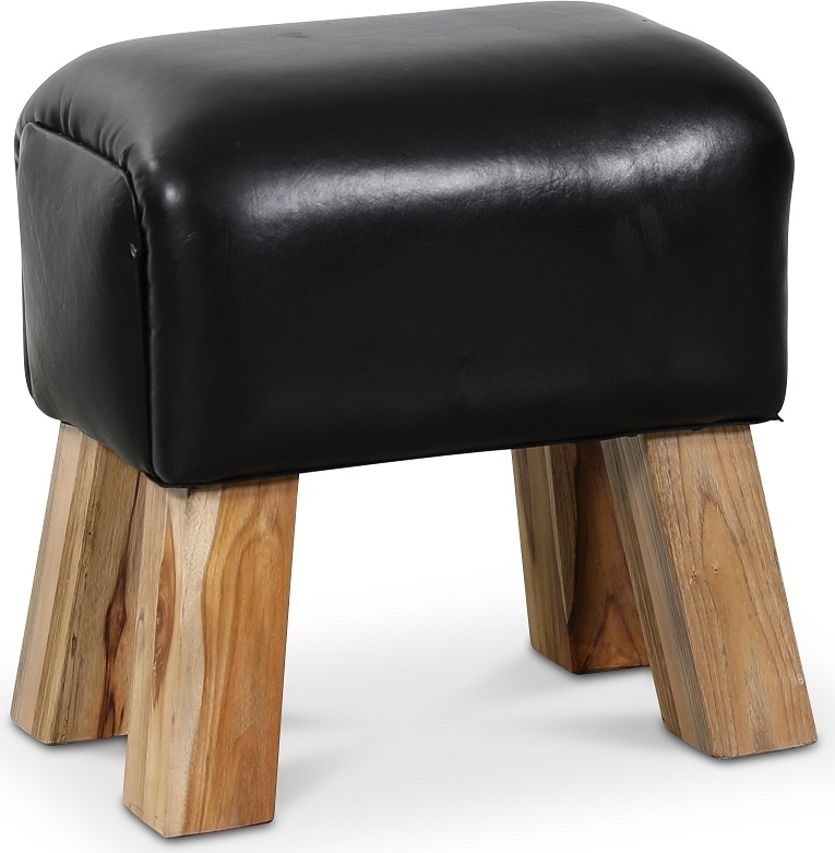 Fotpall Porto Låg - Svart / Teak Fotpall Porto Låg - Svart / Teak