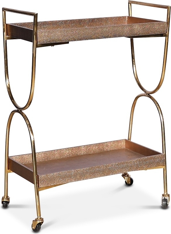 Snake serveringsvagn lyx - M�ssing / Brun