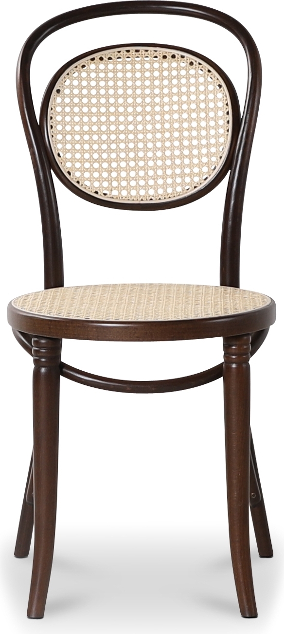 No 10 matstol med rottingsits och -rygg - Valn�t