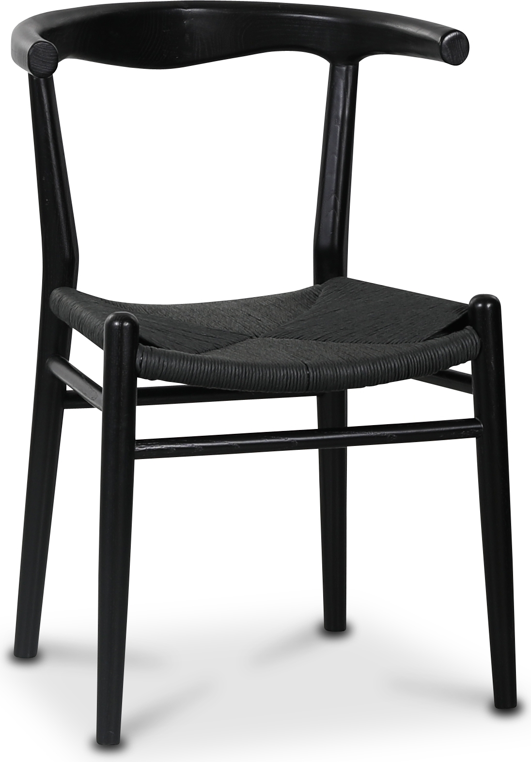 Berit matstol - Svart / Svart Repsits