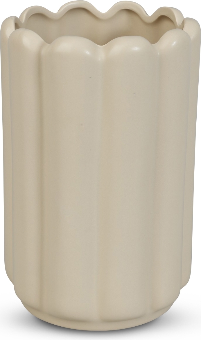 Vas Ribb H23 cm - Beige