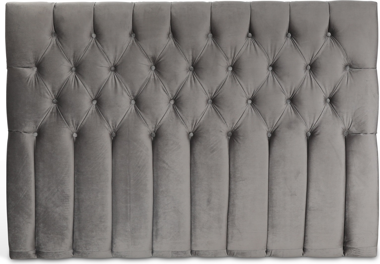 Presley sänggavel med knappar (Grå sammet) - 120 cm Presley sänggavel med knappar (Grå sammet) - 120 cm