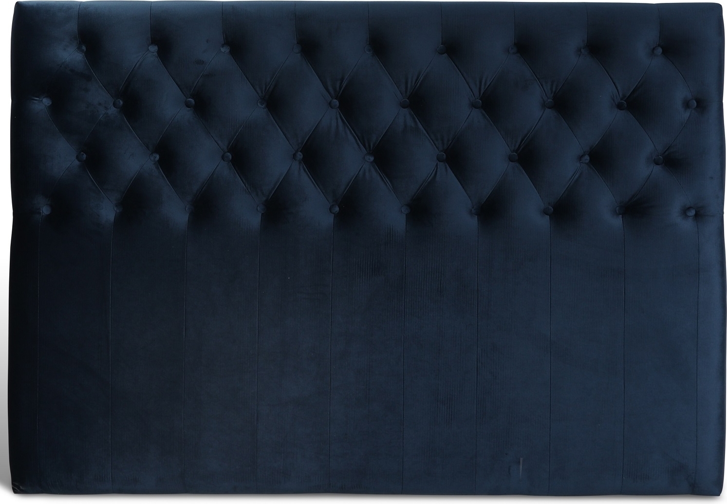 S�nggavel med knappar bl� sammet - Valfri bredd