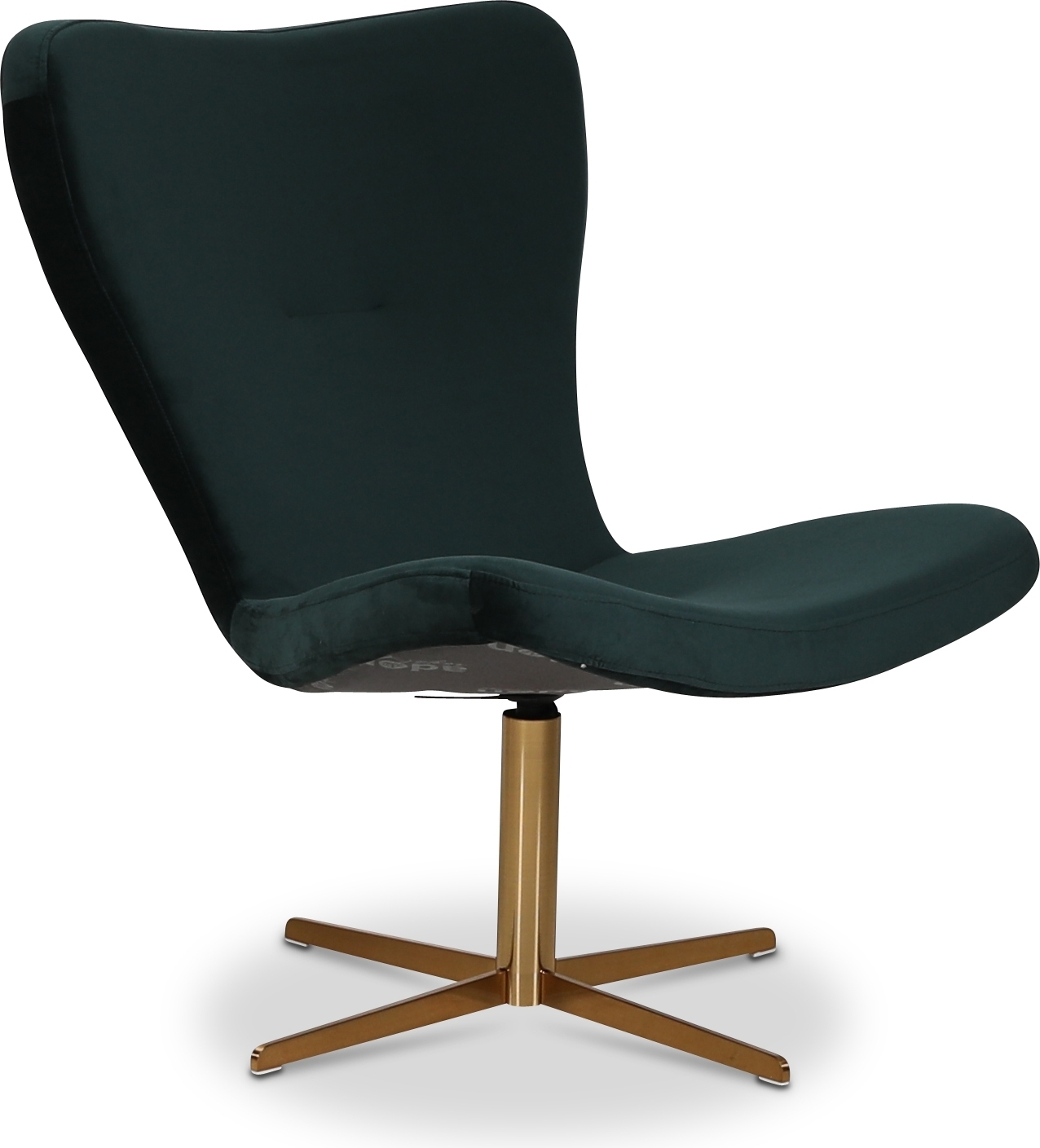 Tulpan designf�t�lj - Gr�n Sammet / M�ssing