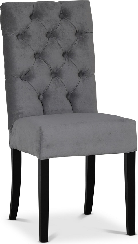 Lexington Milton stol i gr� sammet / Svarta ben