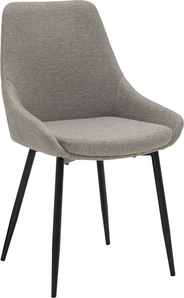 Stol gr� med svarta ben