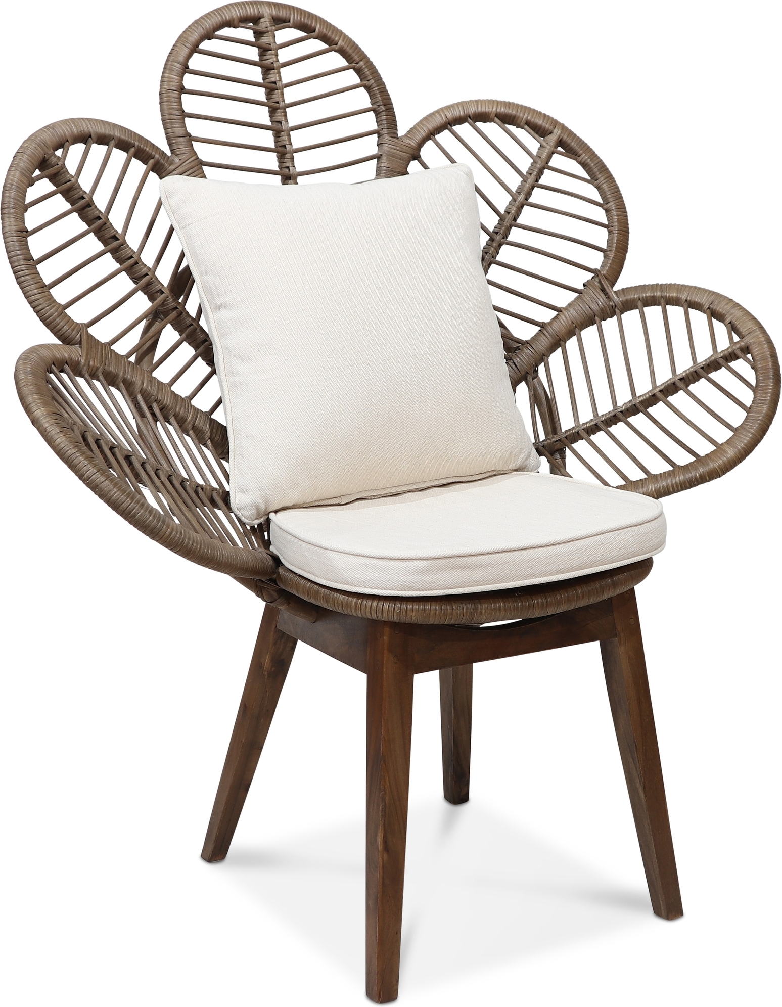 Peacock brun rottingf�t�lj med dyna