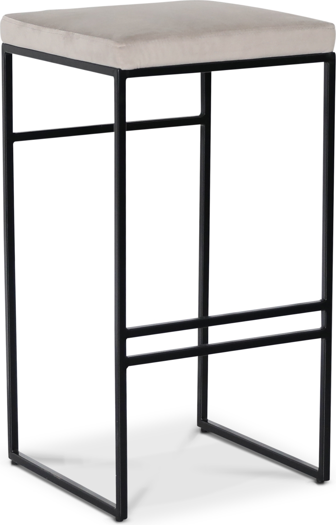 Stage barstol - Gråbeige sammet / svart Stage barstol - Gråbeige sammet / svart