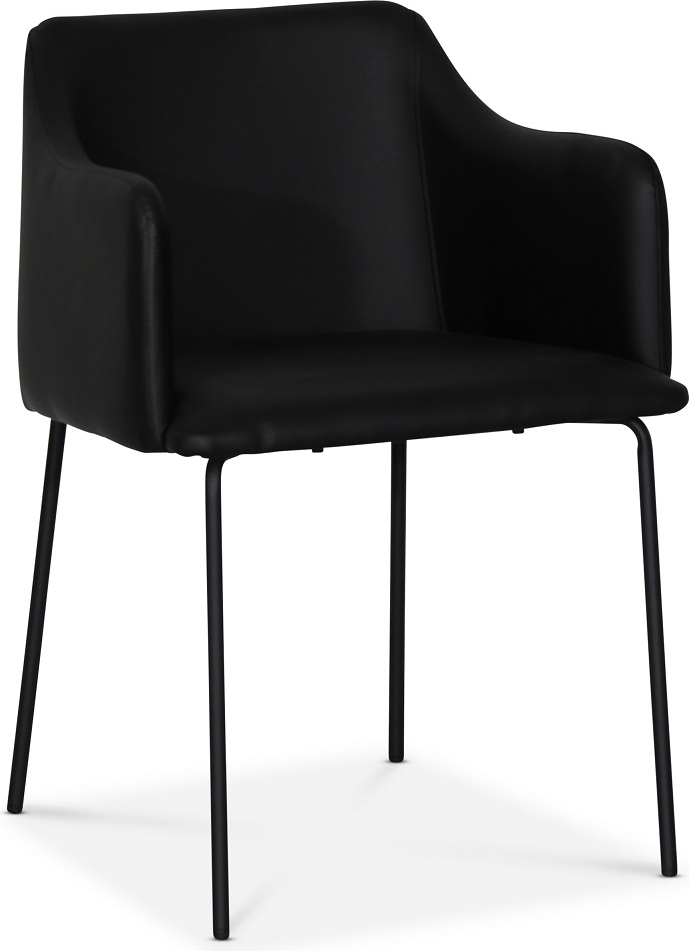 York Karmstol i svart PU + Reng�ring f�r m�bler