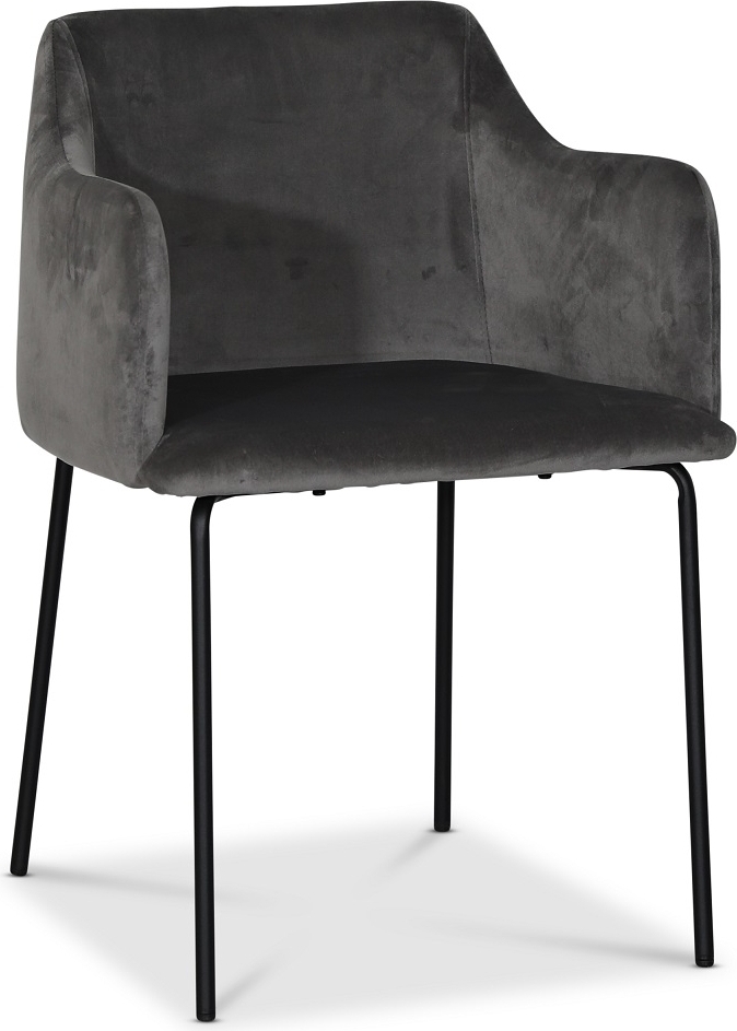 York Karmstol i grå sammet York Karmstol i grå sammet