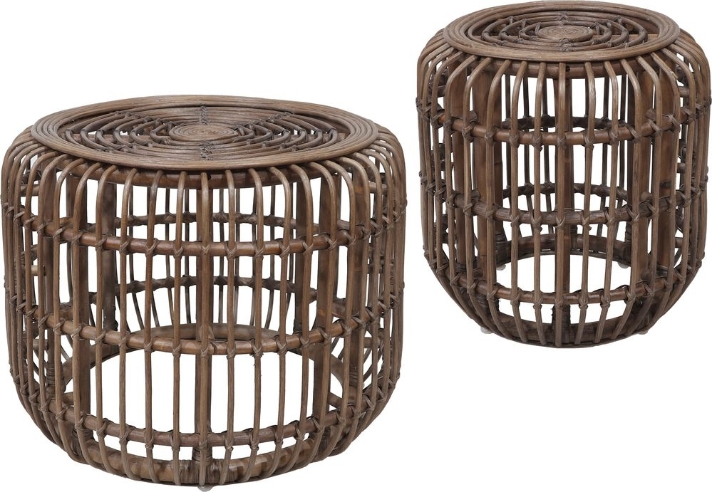 Edsta satsbord set Ø60/45 cm - Brun + Textilvård för möbler Edsta satsbord set Ø60/45 cm - Brun + Textilvård för möbler