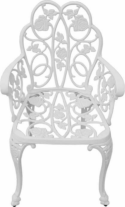 Alfon Caféstol i gjuten aluminium - Vit + Rengöring för möbler Alfon Caféstol i gjuten aluminium - Vit + Rengöring för möbler