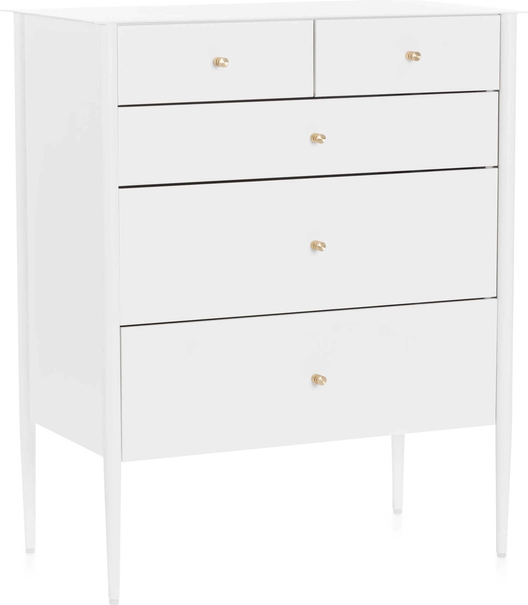 Flash byrå - Vit metall / Mässing Flash byrå - Vit metall / Mässing