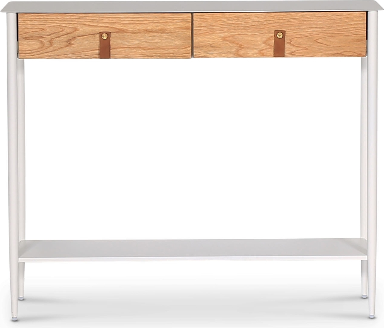 Flash konsolbord 100 x 31 cm - Vit/oljad ek Flash konsolbord 100 x 31 cm - Vit/oljad ek