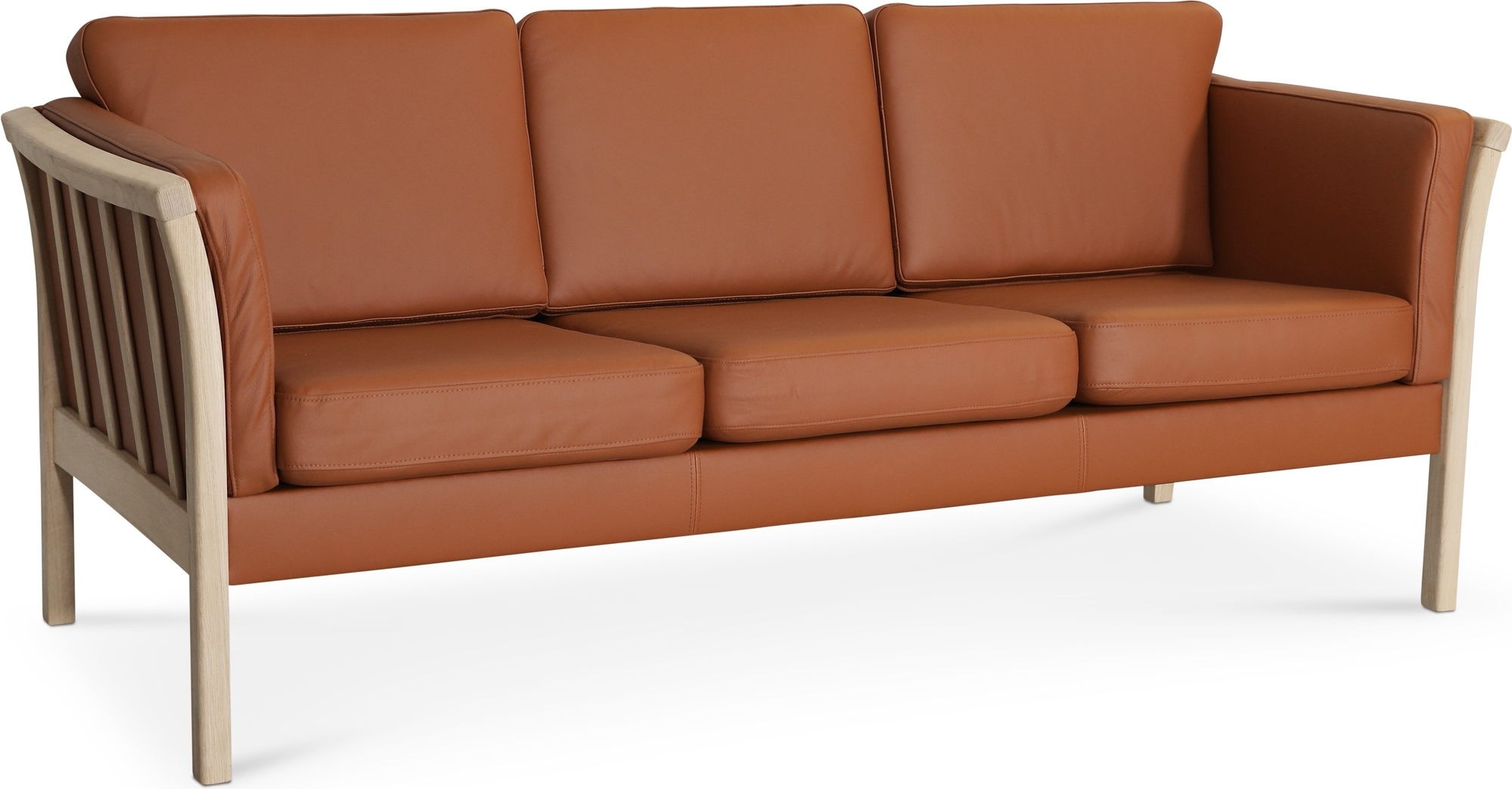 Pure 3-sits soffa i Cognacs f�rgat l�der