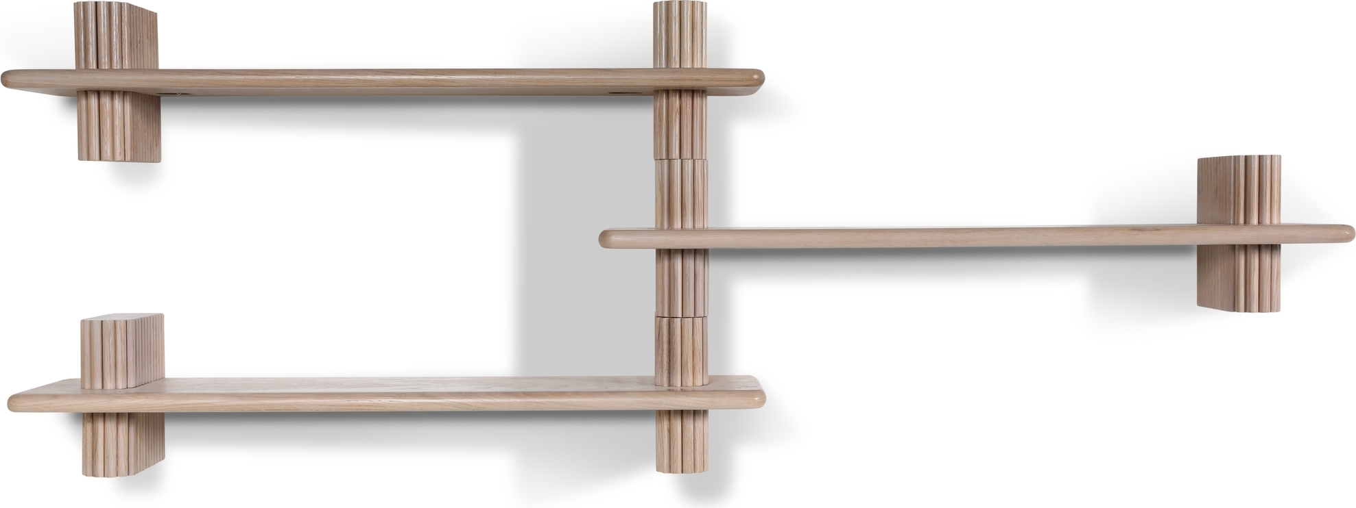 Posh byggbara v�gghyllor x3 i whitewash