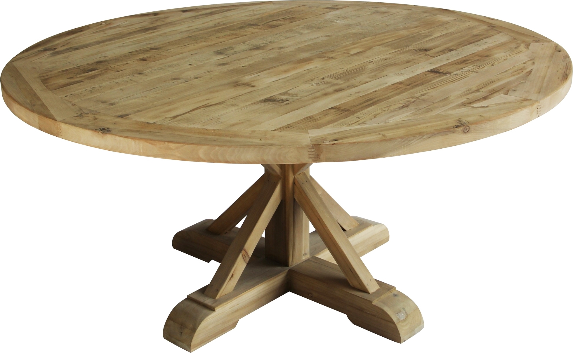 Judith stort runt matbord Ø160 cm i återvunnen furu Judith stort runt matbord Ø160 cm i återvunnen furu