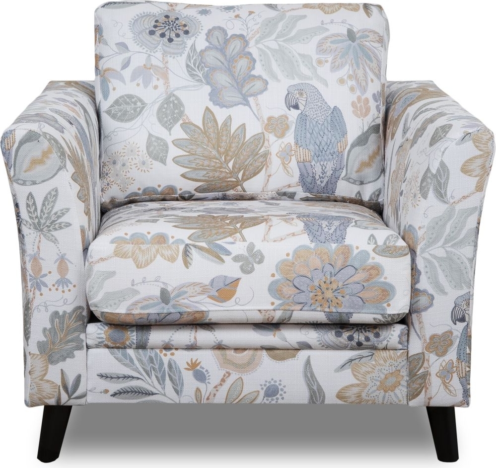 Ekerö fåtölj i blommigt tyg - Eden Parrot White Ekerö fåtölj i blommigt tyg - Eden Parrot White