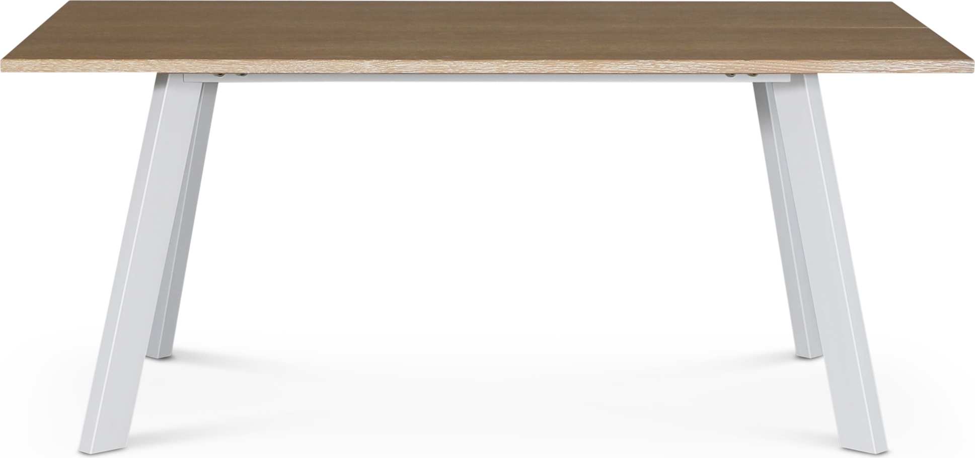 Freddy avlångt matbord i whitewash med vita metallben - 170x90 cm Freddy avlångt matbord i whitewash med vita metallben - 170x90 cm