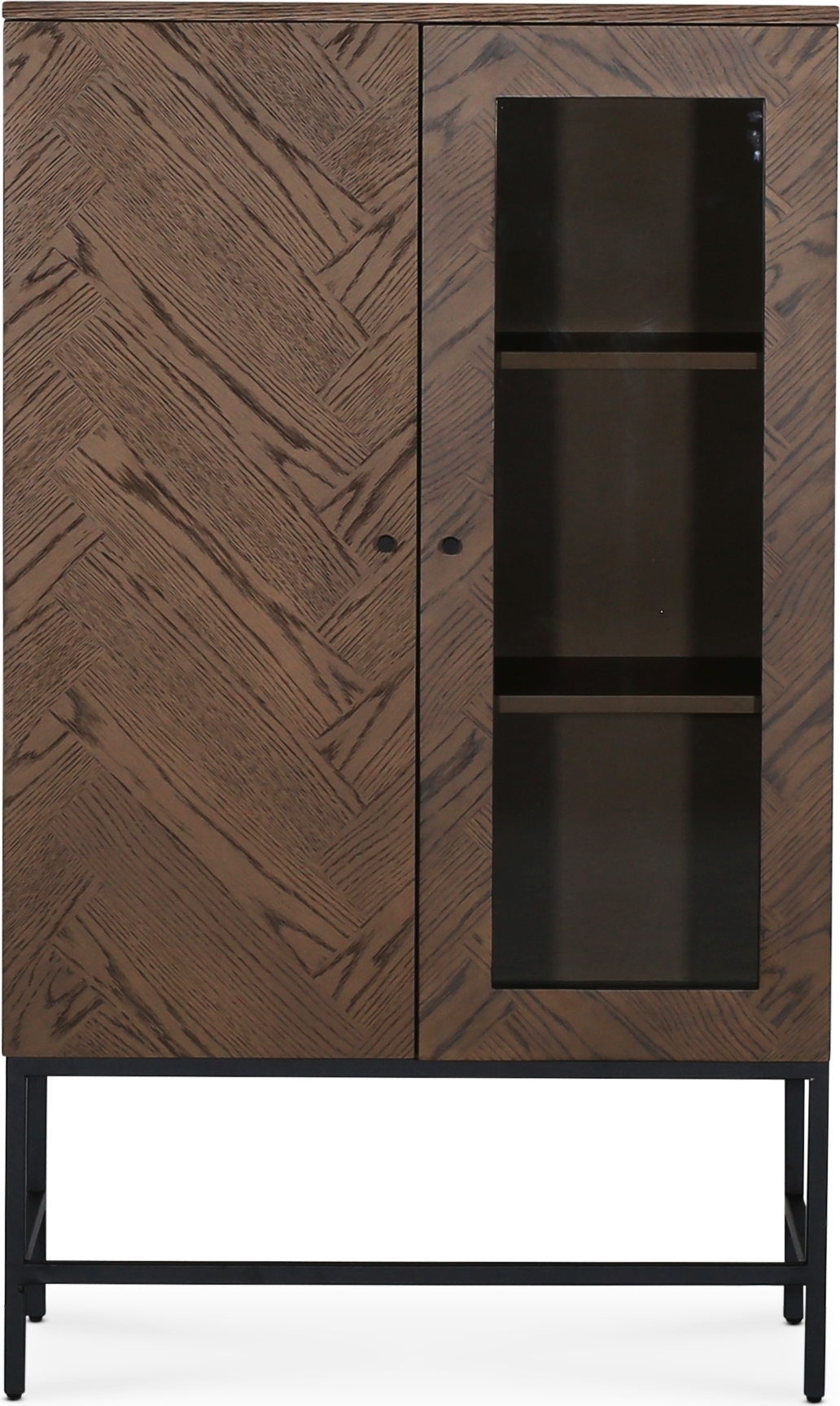 Edge monterat vitrinskåp i smoked oak Edge monterat vitrinskåp i smoked oak