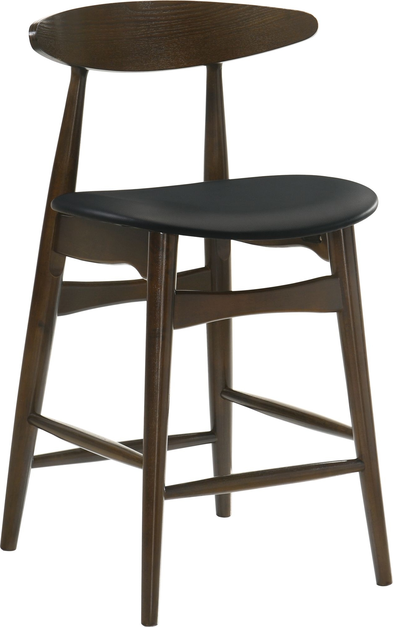 Barstol i valn�t & svart konstl�der