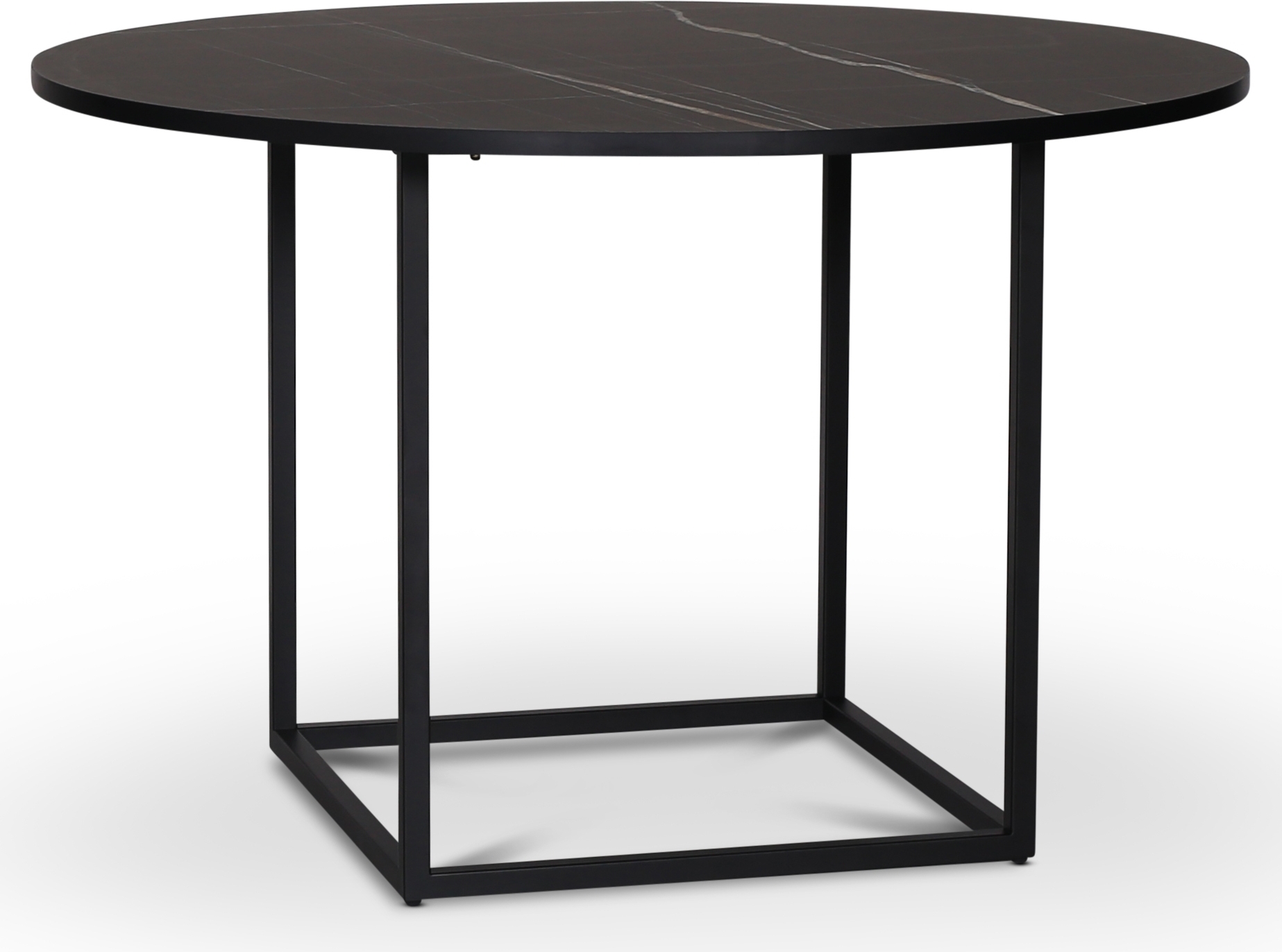 Sintorp runt matbord Ø115 cm - Svart marmor (Exklusivt laminat) Sintorp runt matbord Ø115 cm - Svart marmor (Exklusivt laminat)