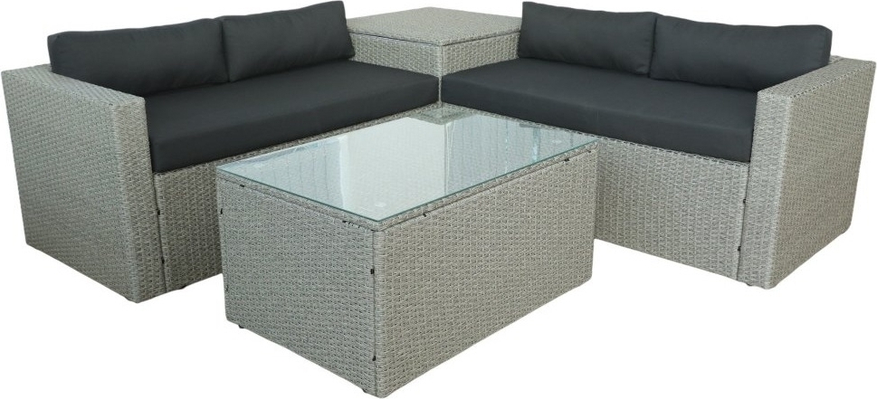 Orlando loungegrupp i konstrotting - Gr� + Reng�ring f�r m�bler