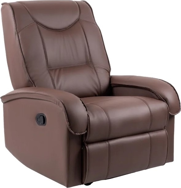 Jacqueline reclinerfåtölj i brunt ekoläder Jacqueline reclinerfåtölj i brunt ekoläder