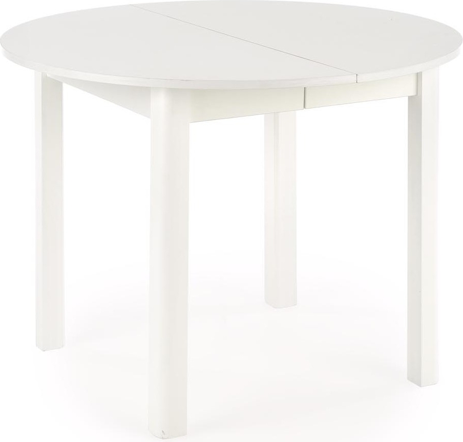 Matbord vitt f�rl�ngningsbart 102-142 cm + M�beltassar