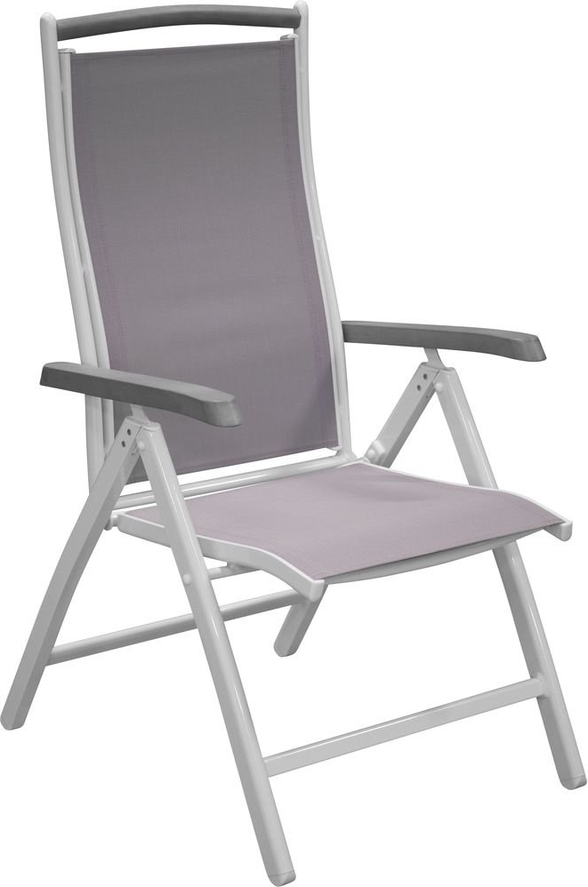 Ebbarp positionsstol vit aluminium - Gr�/Vit + Reng�ring f�r m�bler