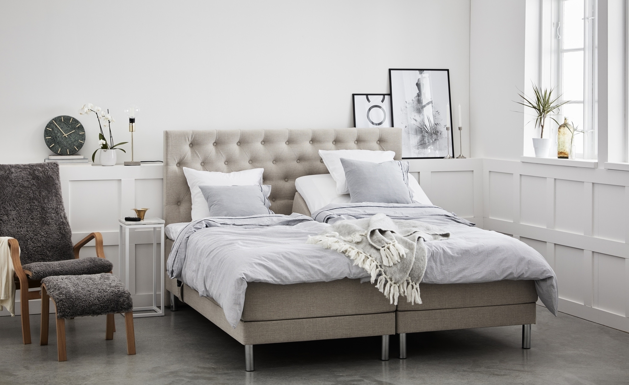 St�llbar dubbels�ng Cap Cloud 5-zons 180x200cm Medium / Fast - Valfri f�rg