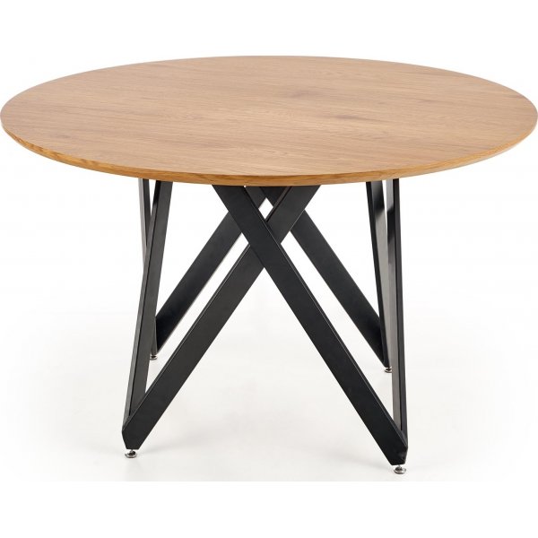Table à manger ronde Metical 120 cm - Chêne/noir Table à manger ronde Metical 120 cm - Chêne/noir