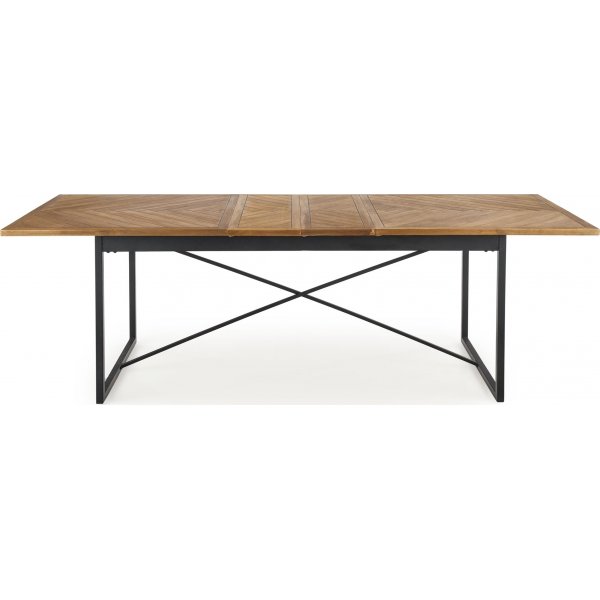 Table  manger extensible Santos 90x180-240 cm - Nid d'abeille/noir