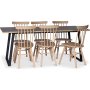 Edge 3.0 matgrupp 190x90 cm inkl 6 st vitoljade Orust pinnstolar - Gr Hgtryckslaminat (HPL)