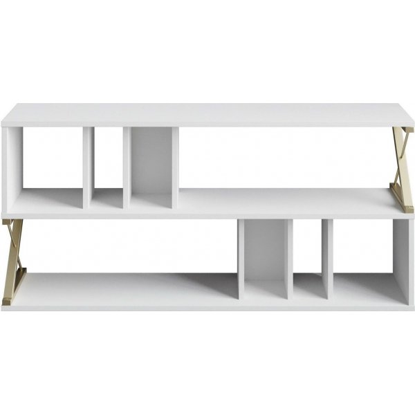 Termas TV-bänk - Guld/vit Termas TV-bänk - Guld/vit