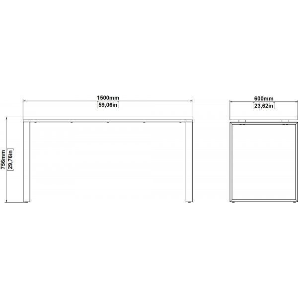 Bureau Sign 150 cm - Gris mat/hickory Bureau Sign 150 cm - Gris mat/hickory