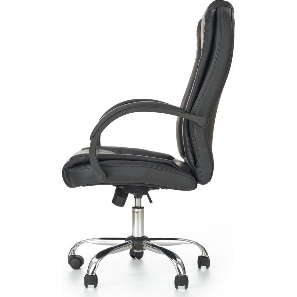 Chaise de bureau Bojan en cuir artificiel noir Chaise de bureau Bojan en cuir artificiel noir