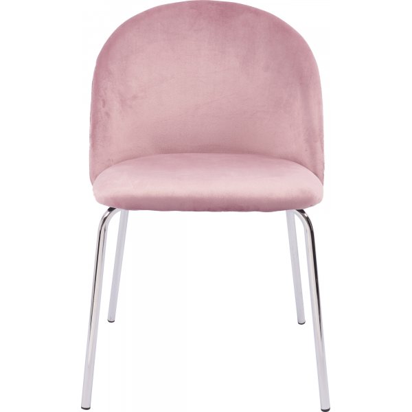 Stol rosa med kromade ben - Plaza Stol rosa med kromade ben - Plaza
