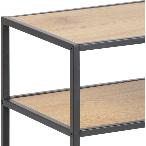 Étagère à chaussures Seaford 50 cm - Chêne/noir Étagère à chaussures Seaford 50 cm - Chêne/noir