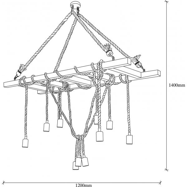 Plafonnier Erebos 103-AV - Bois