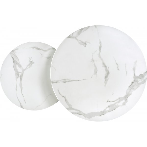 Table basse Verado Ø60/80 cm - Marbre blanc Table basse Verado Ø60/80 cm - Marbre blanc