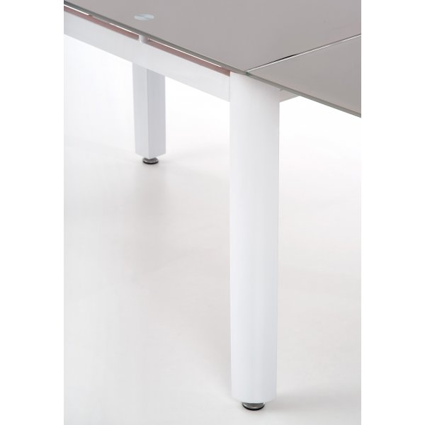 Table à manger Geneviève 120-180 cm - Blanc/beige Table à manger Geneviève 120-180 cm - Blanc/beige