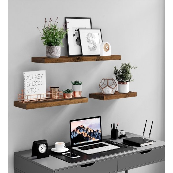 Sussex vägghylla 80 x 20 cm - Brun Sussex vägghylla 80 x 20 cm - Brun