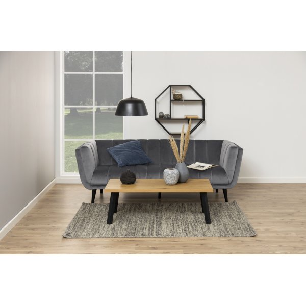 Seaford wandplank 77 cm - Eiken/zwart Seaford wandplank 77 cm - Eiken/zwart