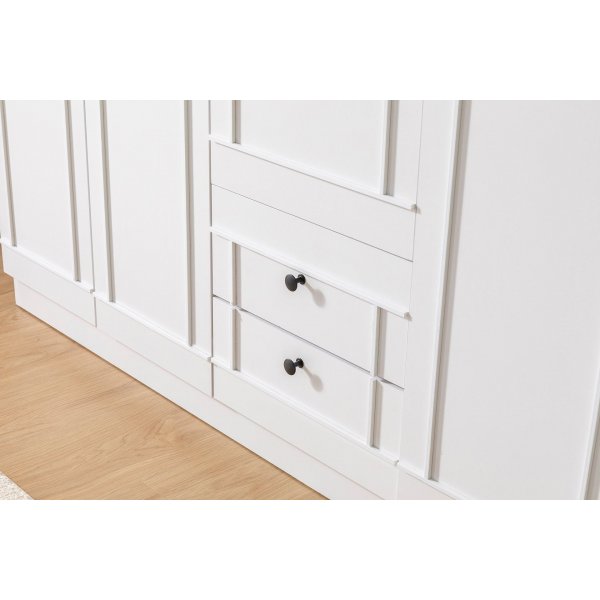 Lia garderob 175 x 52 x 178 cm - Vit Lia garderob 175 x 52 x 178 cm - Vit