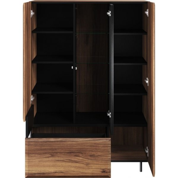 Borga vitrinekast - Catania eiken/zwart