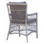 Utegrupp; 4 stolar och matbord 110 cm gr/rotting - Jacksonville/Provence