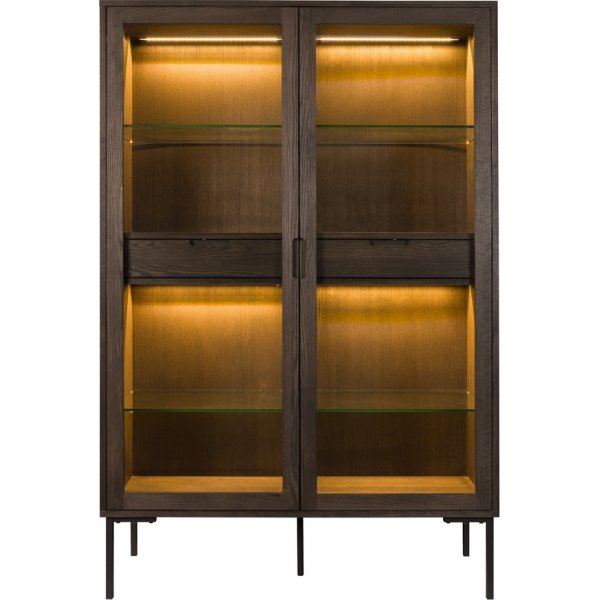 Glazen kast Belfort - Bruin eiken Glazen kast Belfort - Bruin eiken